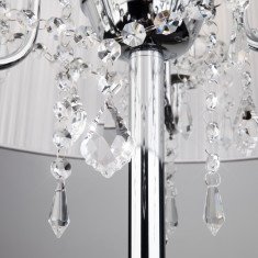 Торшер с прозрачным абажуром 2045/3F хром/белый &mdash; Multielectrika