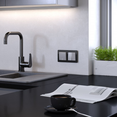 Рамка из акрила на 2 поста Acrylic черный W0022708 — Multielectrika