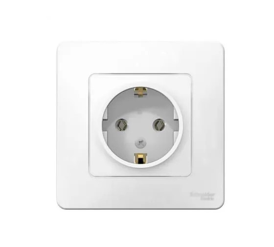 Розетка с заземлением без шторок Systeme Electric (Schneider Electric) Blanca Белый BLNRS001011 фото 1 &mdash; Multielectrika