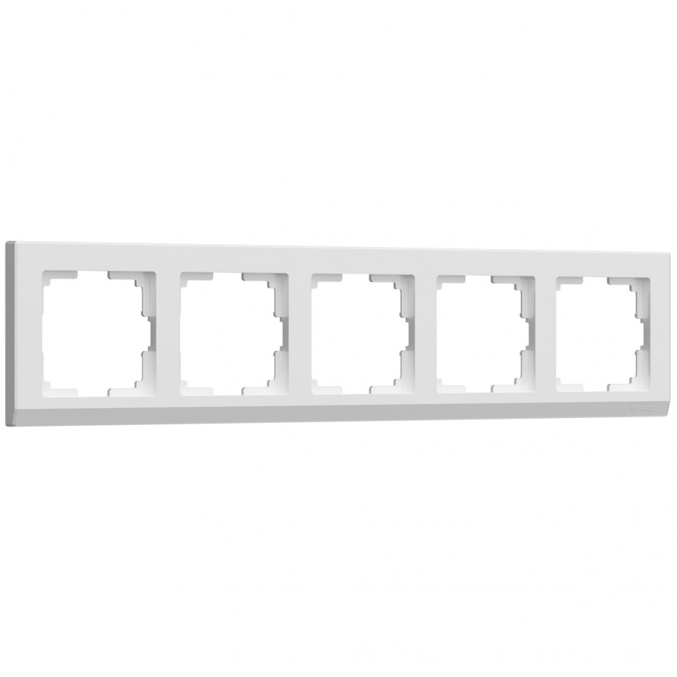 Рамка из поликарбоната на 5 постов Stark белый W0051801 фото 1 &mdash; Multielectrika