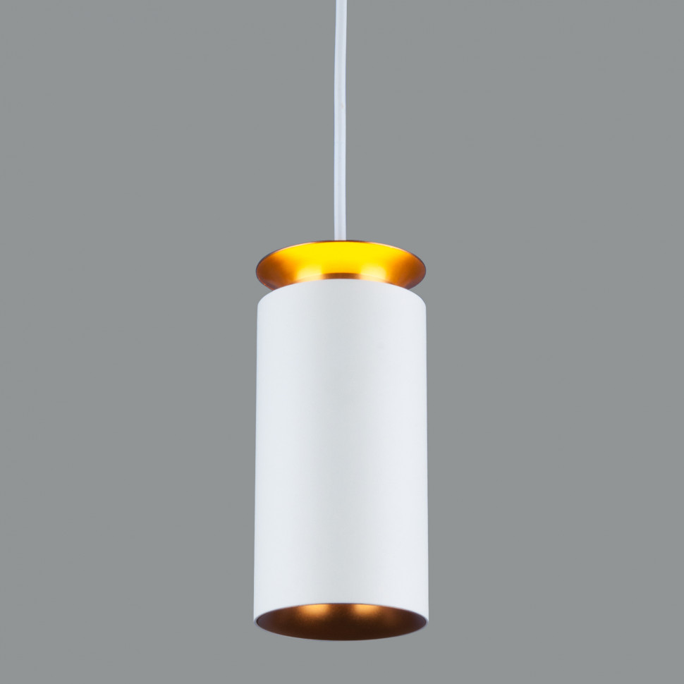 Подвесной светодиодный светильник DLS021 9+4W 4200К белый матовый/золото фото 1 — Multielectrika