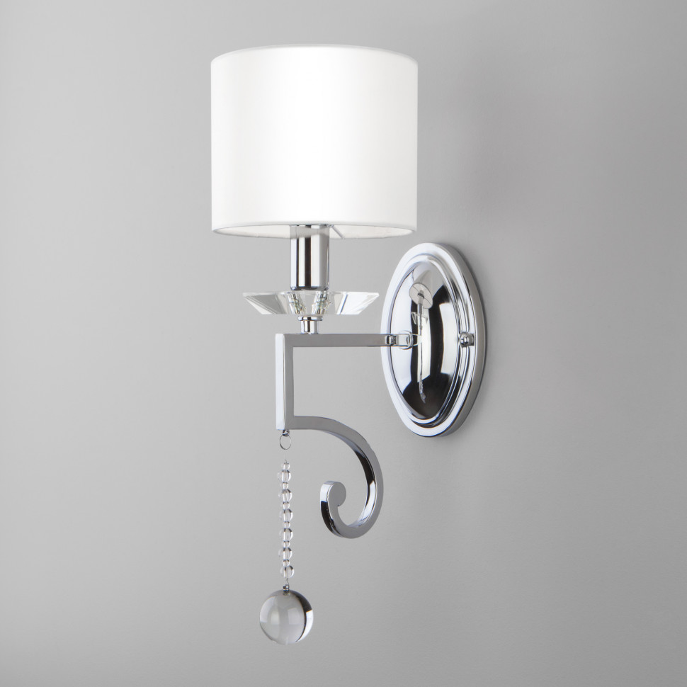 Настенный светильник с абажуром 60113/1 хром фото 1 &mdash; Multielectrika