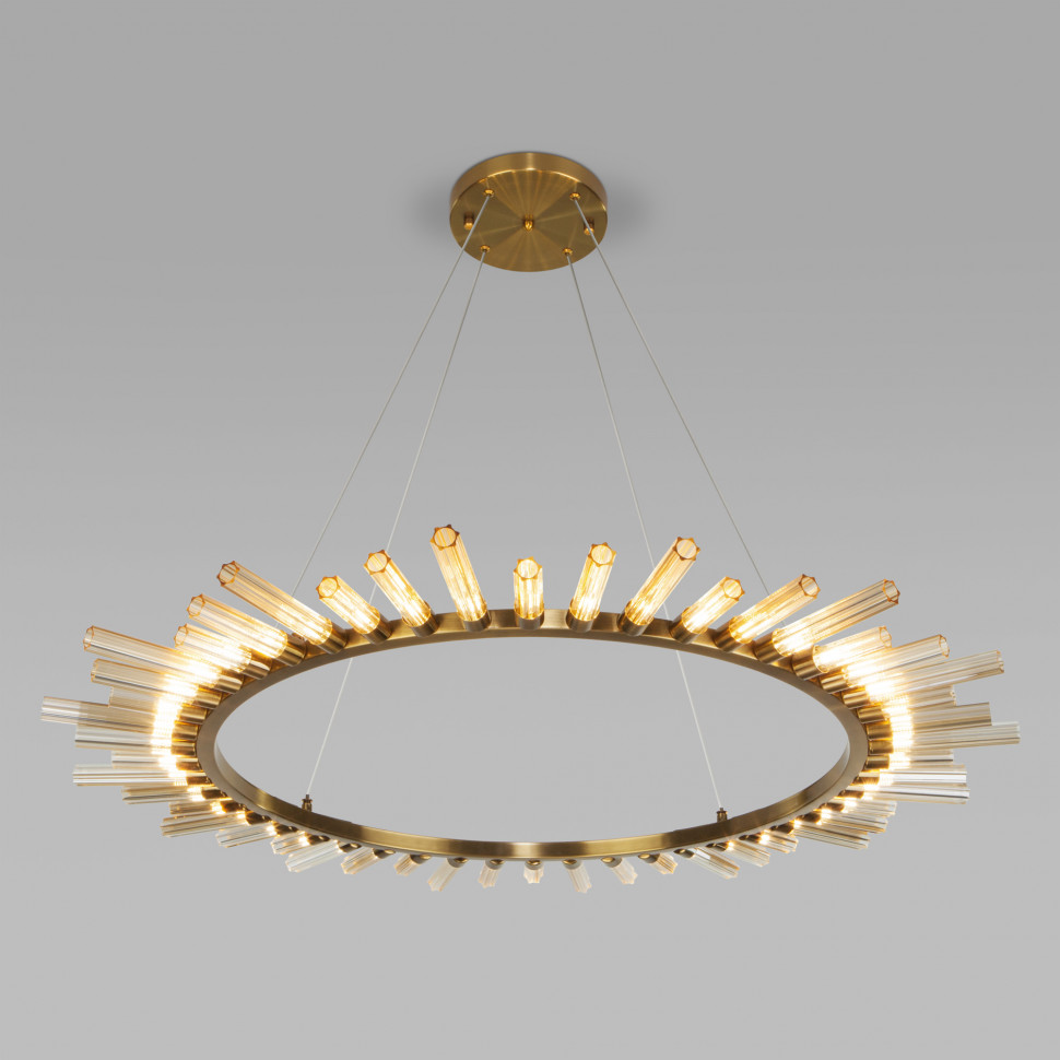 Подвесная люстра с плафонами 559  золотая бронза фото 1 — Multielectrika