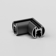 Mini Magnetic Коннектор угловой для накладного шинопровода Round черный 85215/00 &mdash; Multielectrika