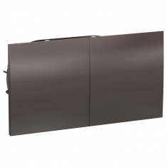 Розетка двойная Schneider Electric Atlas Design со сдвижными крышками, в сборе, мокко &mdash; Multielectrika