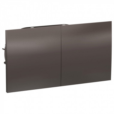 Розетка двойная Schneider Electric Atlas Design со сдвижными крышками, в сборе, мокко — Multielectrika