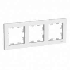 Рамка Schneider Electric Atlas Design на 3 поста, белая &mdash; Multielectrika
