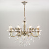 Подвесная люстра с хрусталем 3281/8 античная бронза / прозрачный хрусталь фото 1 — Multielectrika
