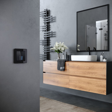 Рамка из акрила на 1 пост Acrylic черный W0012708 — Multielectrika