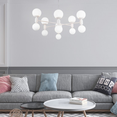 Умная подвесная люстра с плафонами 30182 белый — Multielectrika