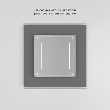 Умный сенсорный выключатель двухклавишный серебряный W4523006 &mdash; Multielectrika