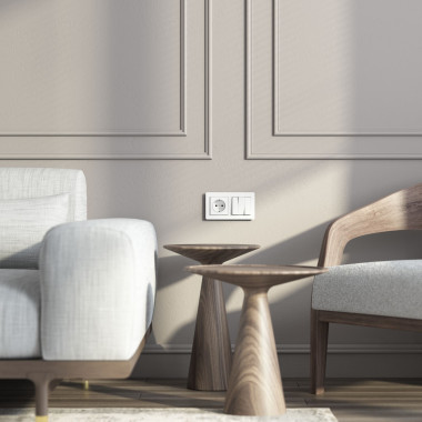 Розетка с заземлением (белый акрил) W1171041 &mdash; Multielectrika