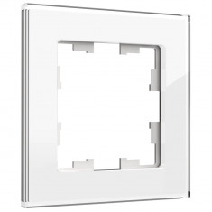 Рамка на 1 пост IEK Brite РУ-1-2-БрБ стекло белый &mdash; Multielectrika