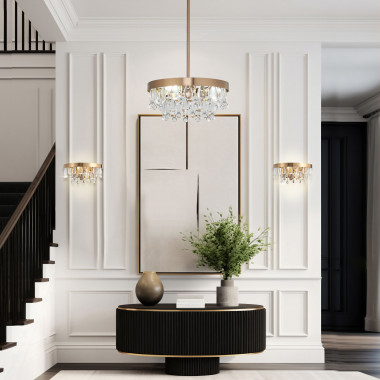 Настенный светильник с хрусталем 60165/2 латунь — Multielectrika