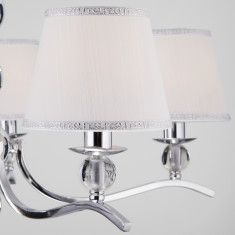 Подвесная люстра с тканевыми абажурами 60097/5 хром &mdash; Multielectrika