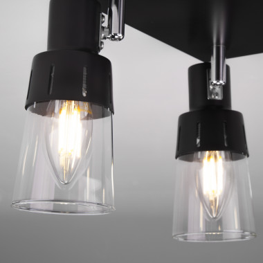 Потолочный светильник с плафонами 20081/4 черный — Multielectrika