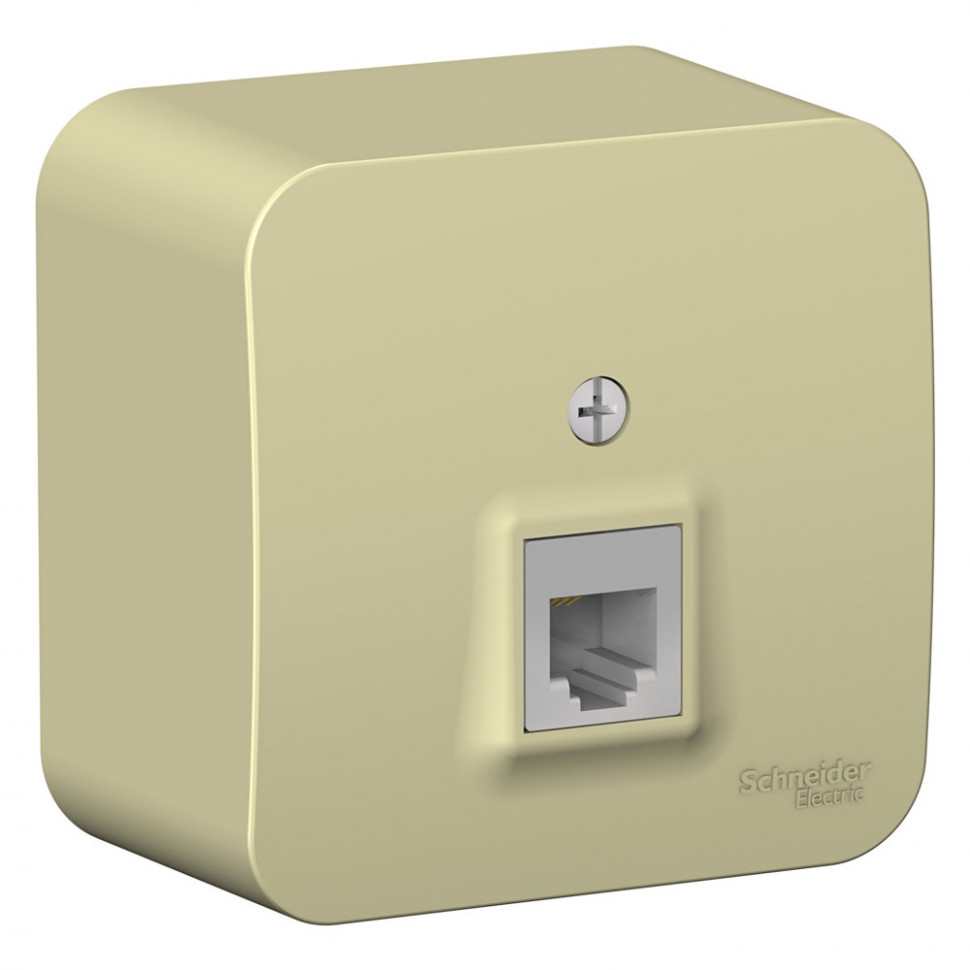 Розетка RJ11 Systeme Electric Blanca бежевая фото 1 — Multielectrika
