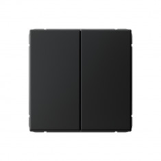 Выключатель двухклавишный Systeme Electric ArtGallery самовозвратный, 10А, карбон &mdash; Multielectrika