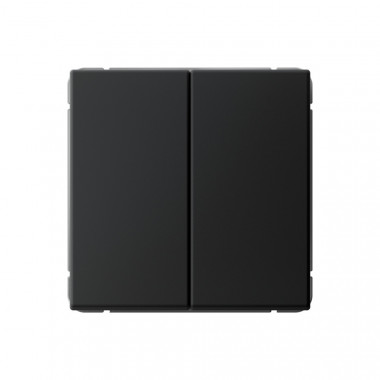 Выключатель двухклавишный Systeme Electric ArtGallery самовозвратный, 10А, карбон — Multielectrika