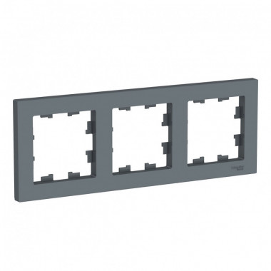 Рамка Schneider Electric Atlas Design на 3 поста, грифель — Multielectrika