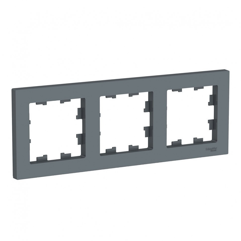 Рамка Schneider Electric Atlas Design на 3 поста, грифель фото 1 — Multielectrika