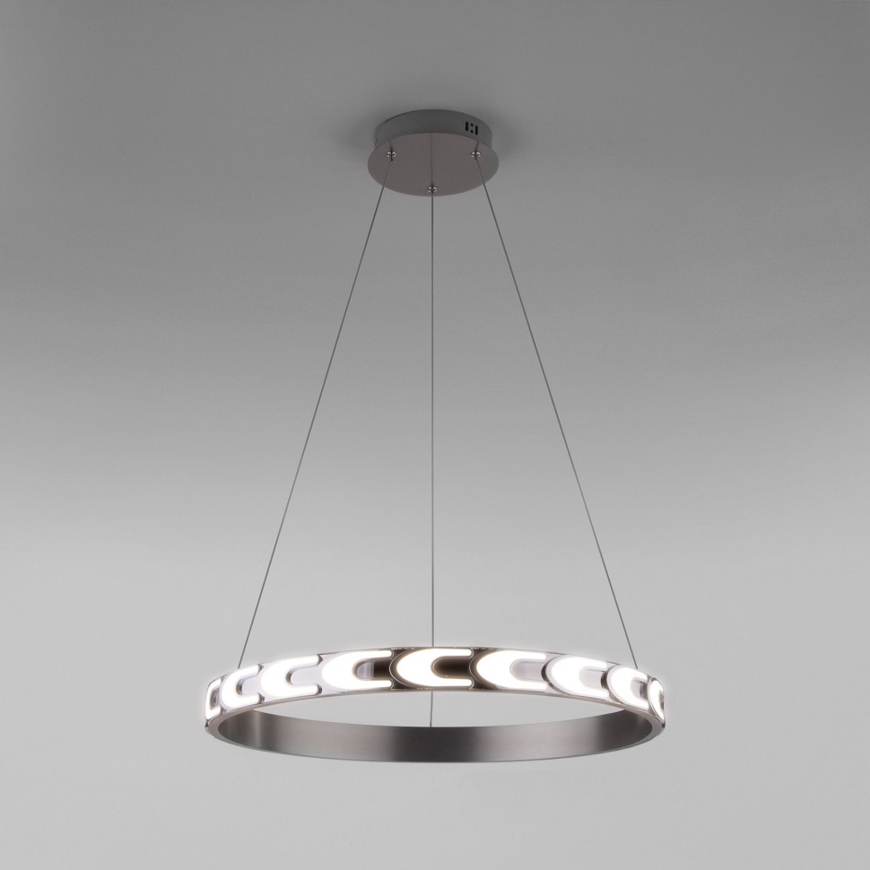 Подвесной светодиодный светильник с пультом управления 90164/1 сатин-никель фото 1 &mdash; Multielectrika