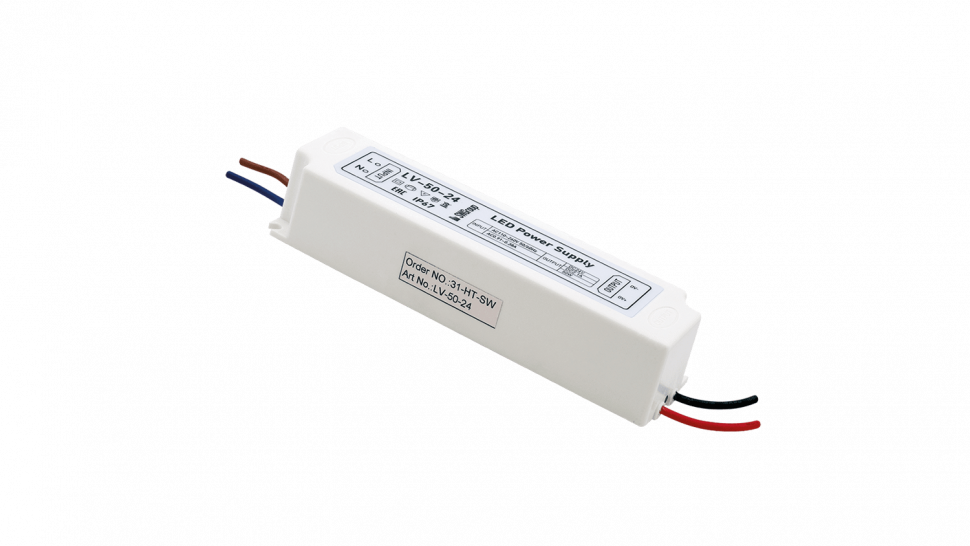 Блок Питания для ленты IP 67 пластик 50 W, 24V, LV-50-24 фото 1 — Multielectrika