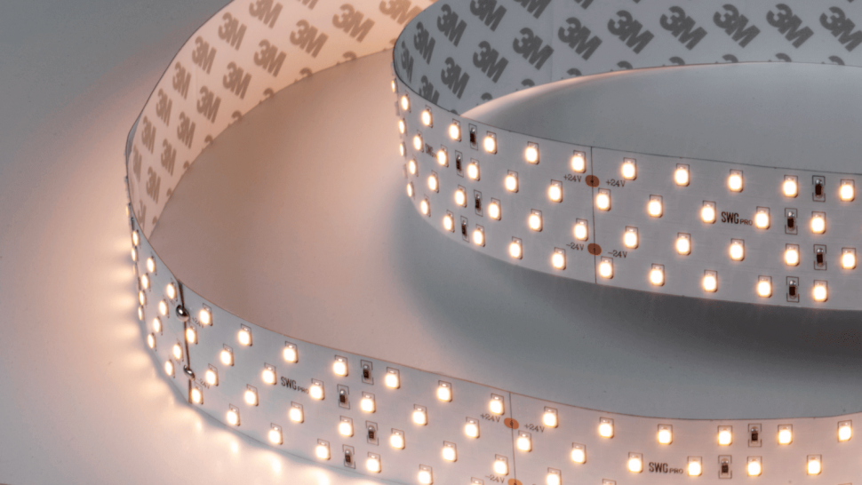 Лента светодиодная  SMD 2835, 280 LED/м, 26 Вт/м, 24В , IP20, Теплый белый фото 1 — Multielectrika