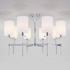 Потолочная люстра с абажурами 60132/8 хром &mdash; Multielectrika
