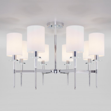 Потолочная люстра с абажурами 60132/8 хром — Multielectrika