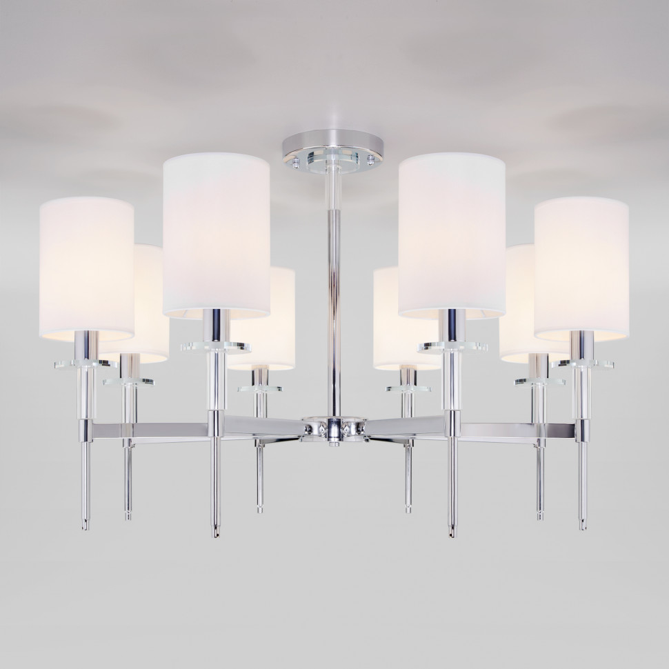 Потолочная люстра с абажурами 60132/8 хром фото 1 &mdash; Multielectrika