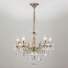 Люстра с хрусталем в классическом стиле 3281/5 античная бронза / прозрачный хрусталь фото 1 — Multielectrika
