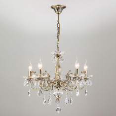 Люстра с хрусталем в классическом стиле 3281/5 античная бронза / прозрачный хрусталь &mdash; Multielectrika