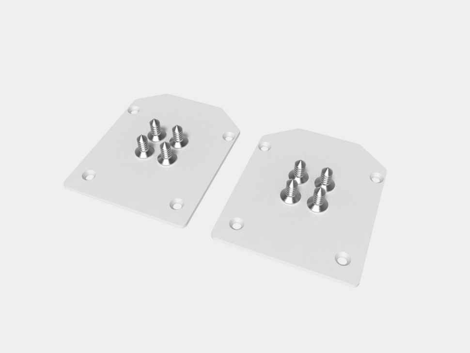 Комплект заглушек ECS-SY-LINK-SL для профиля-держателя в натяжной потолок, 2 шт/компл. фото 1 — Multielectrika