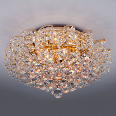 Потолочная люстра с хрусталем 16017/9 золото — Multielectrika