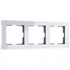 Рамка из акрила на 3 поста Acrylic белый W0032701 &mdash; Multielectrika
