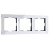 Рамка из акрила на 3 поста Acrylic белый W0032701 фото 1 &mdash; Multielectrika