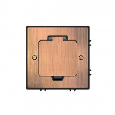 Лючок на 2 модуля Systeme Electric MultiDesk, цвет Медь, IP44 с монтажной коробкой для бетонных полов, тип MDK20 &mdash; Multielectrika