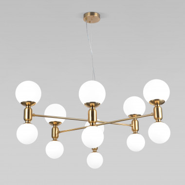 Умная подвесная люстра с плафонами 30182 латунь — Multielectrika