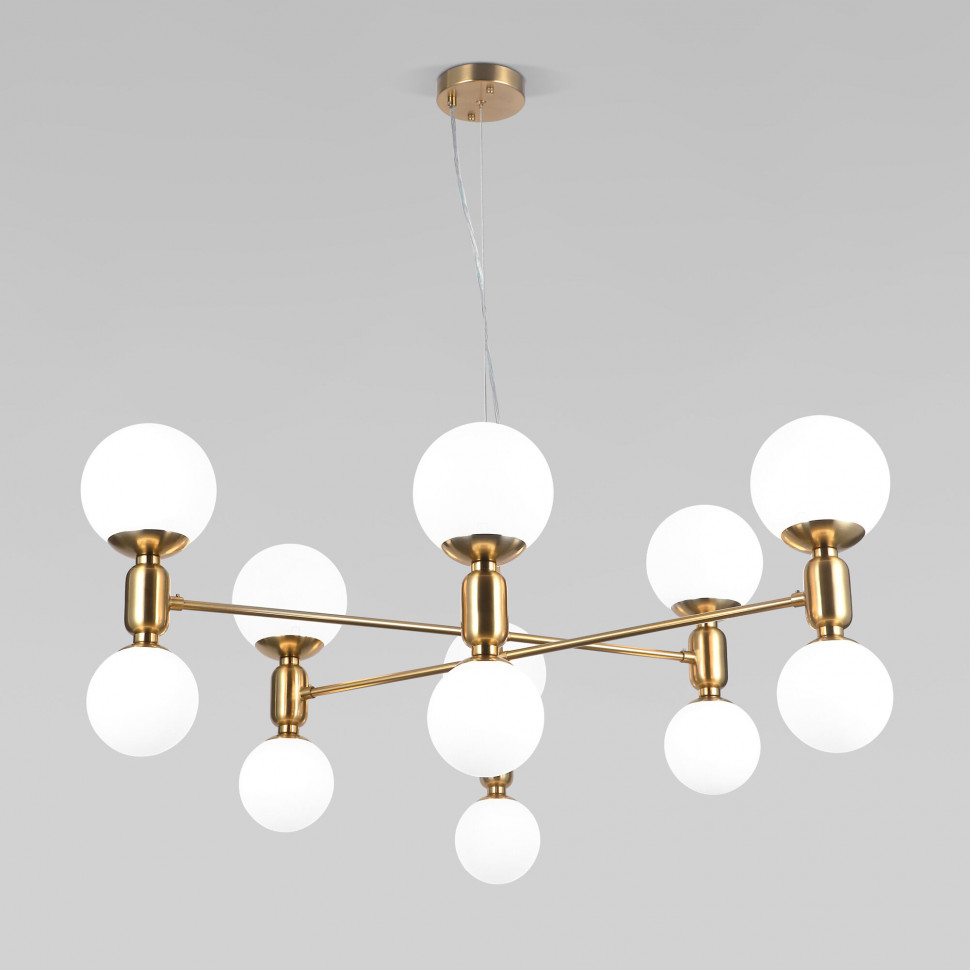 Умная подвесная люстра с плафонами 30182 латунь фото 1 — Multielectrika