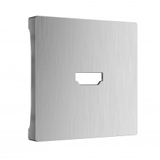 Накладка для розетки HDMI (серебряный рифленый) WL09-HDMI-CP &mdash; Multielectrika