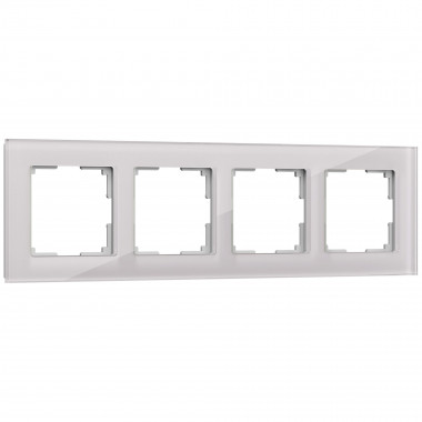 Рамка из стекла на 4 поста Favorit дымчатый W0041117 — Multielectrika