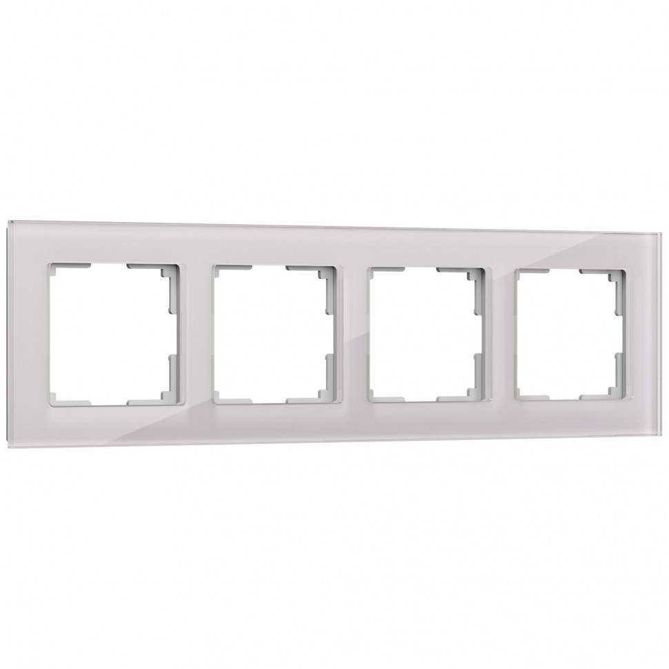 Рамка из стекла на 4 поста Favorit дымчатый W0041117 фото 1 &mdash; Multielectrika