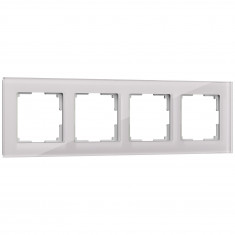 Рамка из стекла на 4 поста Favorit дымчатый W0041117 &mdash; Multielectrika