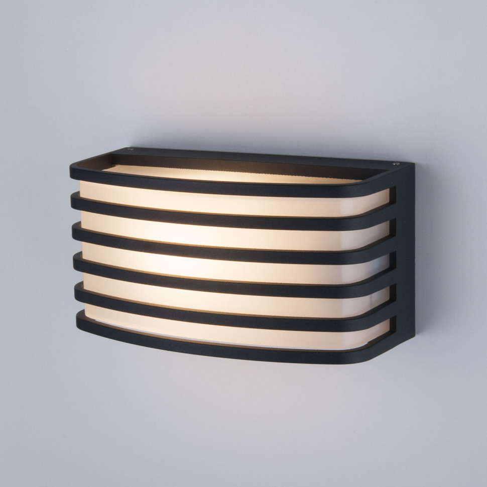 Настенный уличный светильник 1409 TECHNO черный IP54 1409 TECHNO чёрный фото 1 — Multielectrika