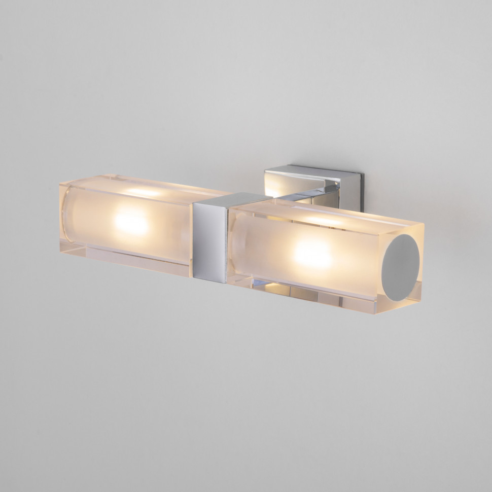 Влагостойкий настенный светильник Duplex 2x28W 1228 AL14 хром фото 1 &mdash; Multielectrika