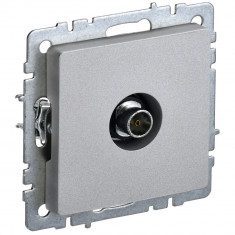 Розетка TV оконечная IEK Brite РТВ11-0-БрА алюминий &mdash; Multielectrika