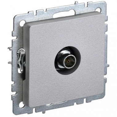 Розетка TV оконечная IEK Brite РТВ11-0-БрА алюминий — Multielectrika