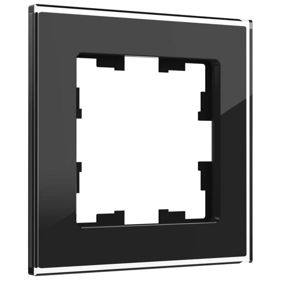 Рамка на 1 пост IEK Brite РУ-1-2-БрЧ стекло черный фото 1 — Multielectrika