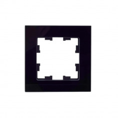 Рамка на 1 пост IEK Brite РУ-1-2-БрЧ стекло черный &mdash; Multielectrika
